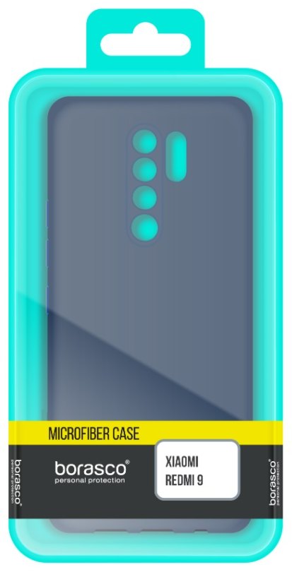 Чехол для смартфона BoraSCO Microfiber для Xiaomi Redmi Note 9 Pro/ 9S синий